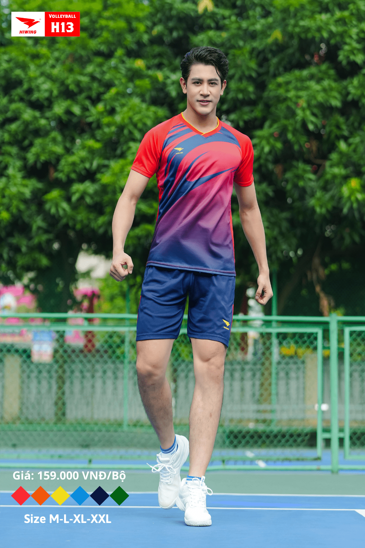 Áo bóng chuyền Nam Hiwing H13 màu Đỏ